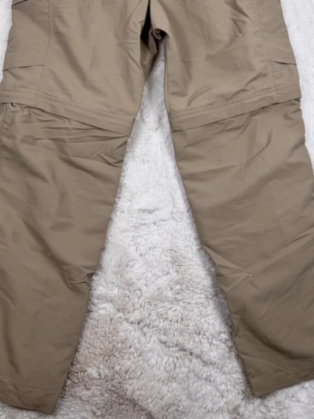 North Face Paramount Peak II Convertible Short Pants Men's Medium Beige Hiking